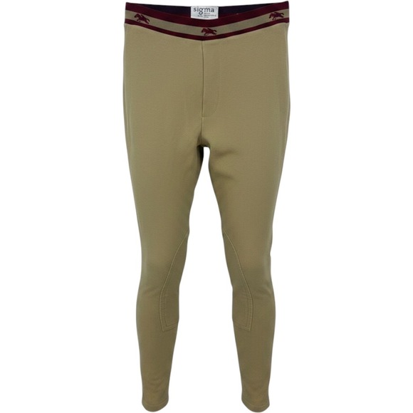 Sigma Beauty Other - Sigma Kids Tan Equestrian Riding Breeches Pants Beige Burgundy Size 16 JPC Brand